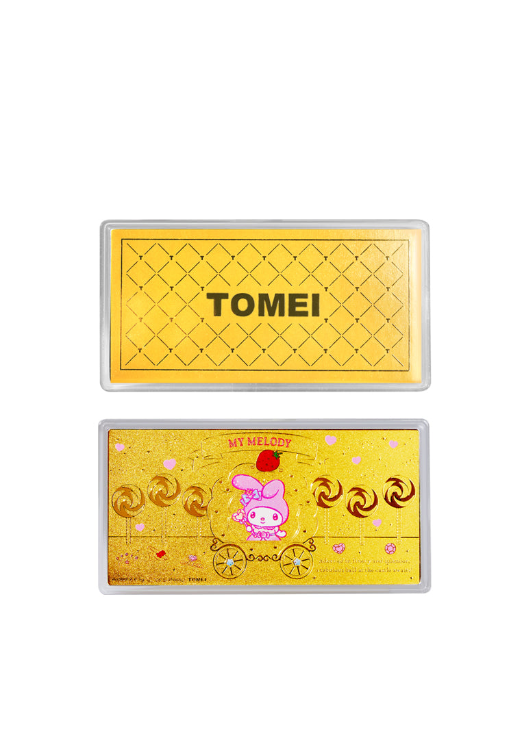 TOMEI X Sanrio My Melody Sparkle Gold Wafer 0.5G, Yellow Gold 9999