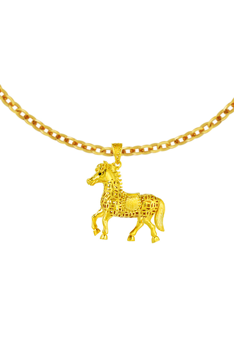 TOMEI Horse Pendant, Yellow Gold 916