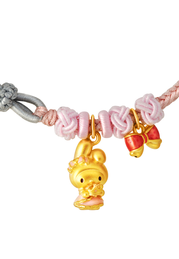 TOMEI Chomel I Sanrio My Melody 5D Charm with rope, Yellow Gold 999