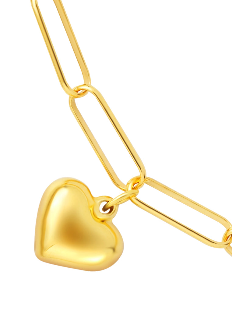 TOMEI Sinki Heart Bracelet, Yellow Gold 916