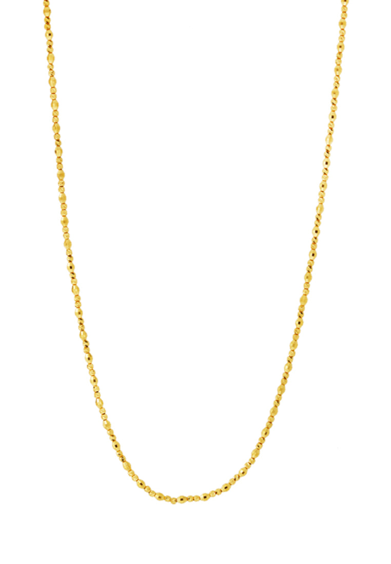 TOMEI Lusso Italia, Balls and Cylindrical Beads Necklace, Yellow Gold 916