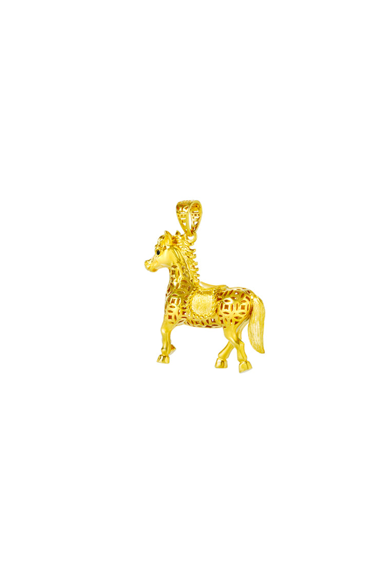 TOMEI Horse Pendant, Yellow Gold 916