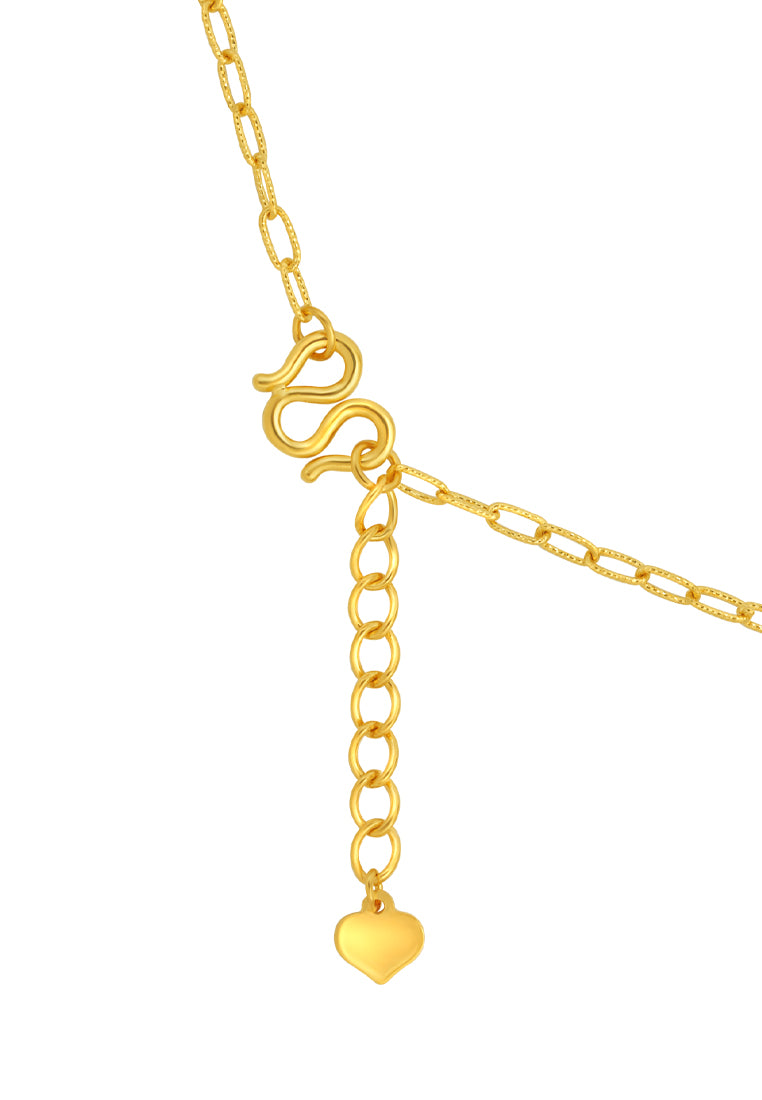 TOMEI Flower Lock Necklace, Yellow Gold 999