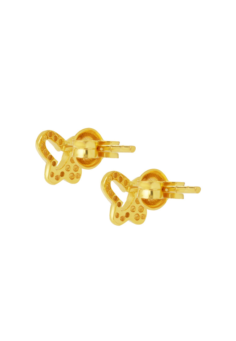 TOMEI Butterfly Earrings, Yellow Gold 916