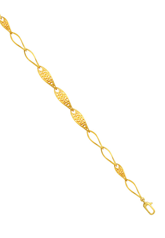 TOMEI Sri Puteri, The Mawar Series Bracelet, Yellow Gold 916