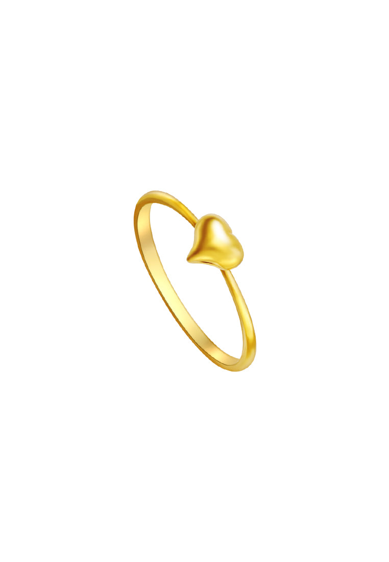 TOMEI Simply Heart Ring, Yellow Gold 916