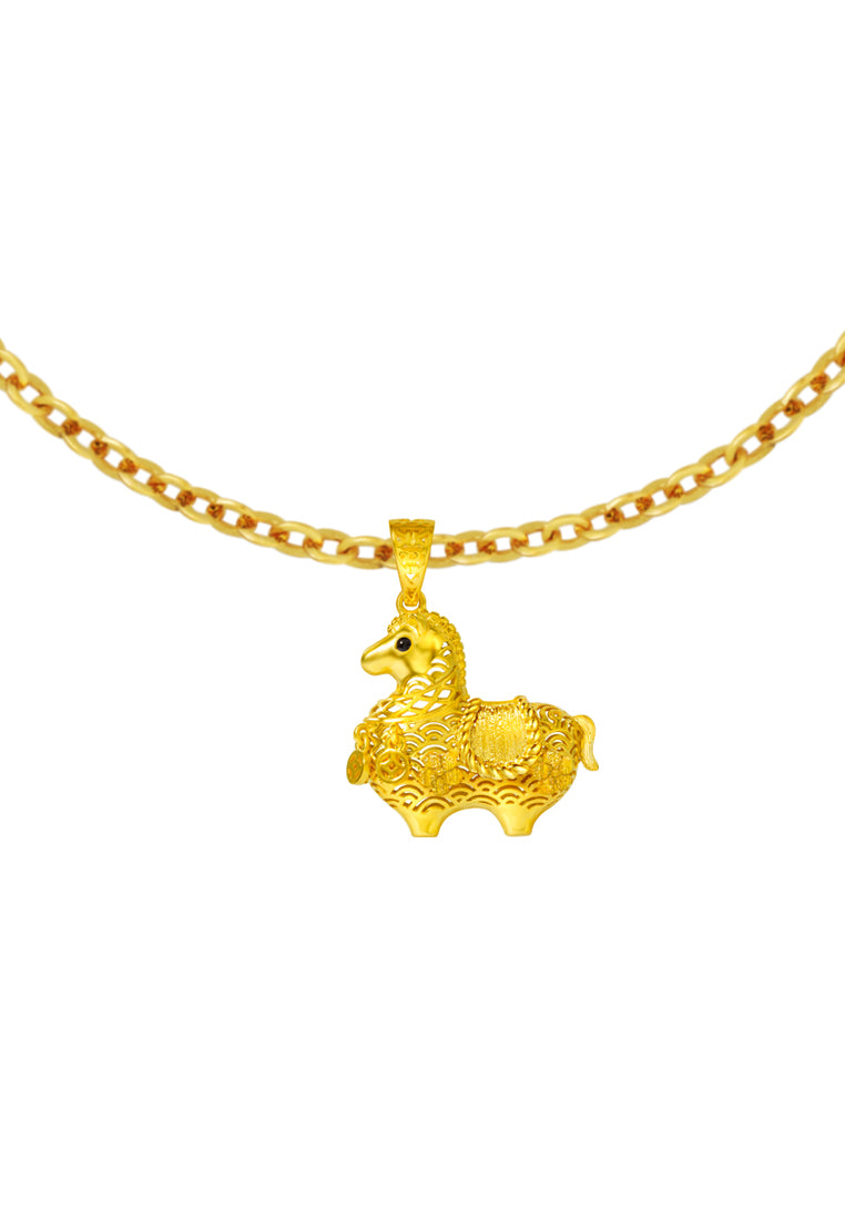 TOMEI Horse Pendant, Yellow Gold 916