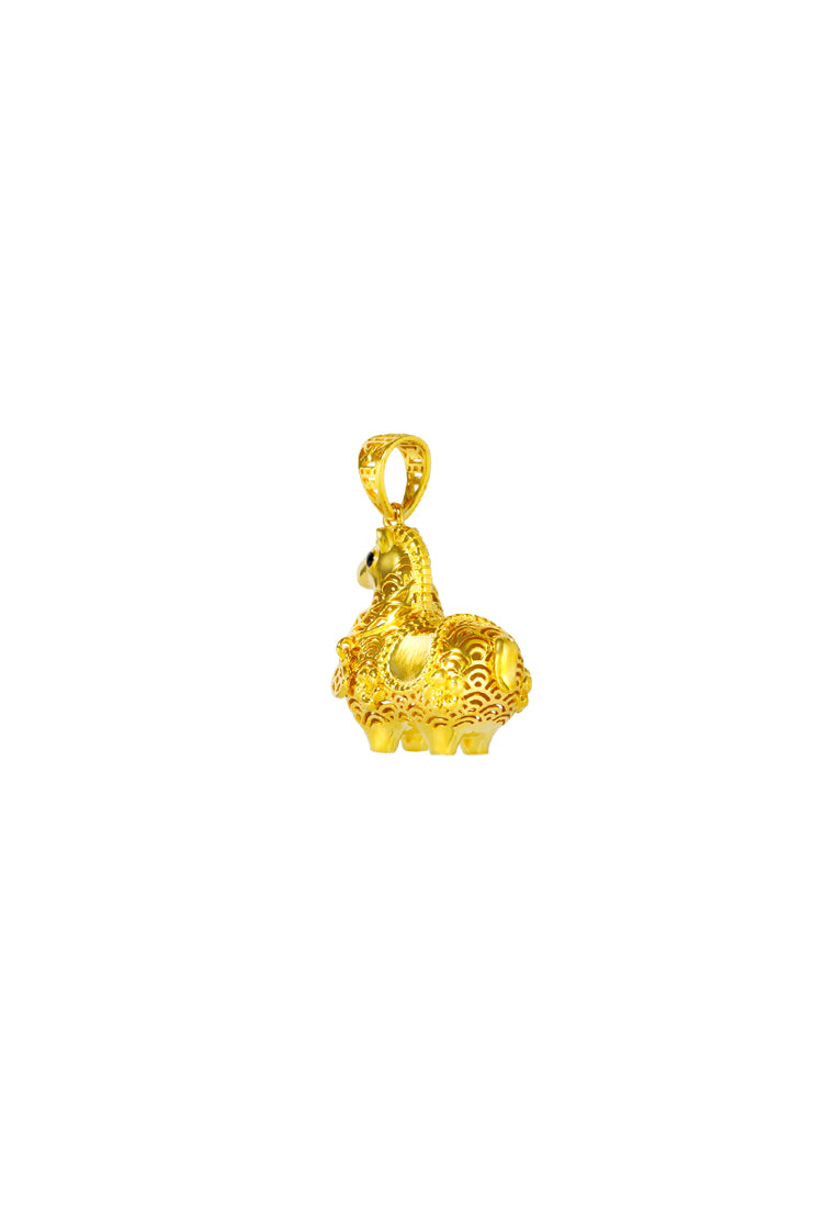 TOMEI Horse Pendant, Yellow Gold 916