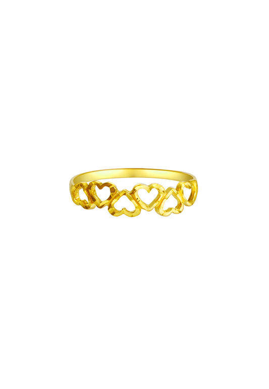 TOMEI Dainty Love Ring, Yellow Gold 916