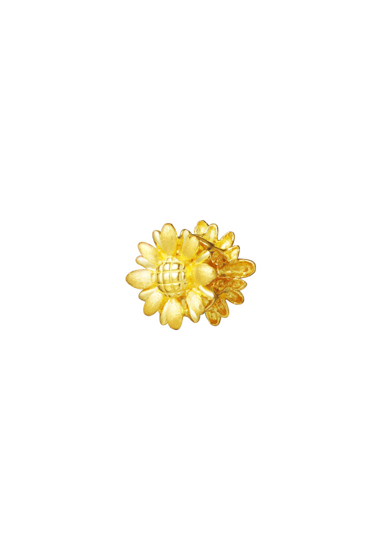 TOMEI Sunflower Charm, Yellow Gold 916