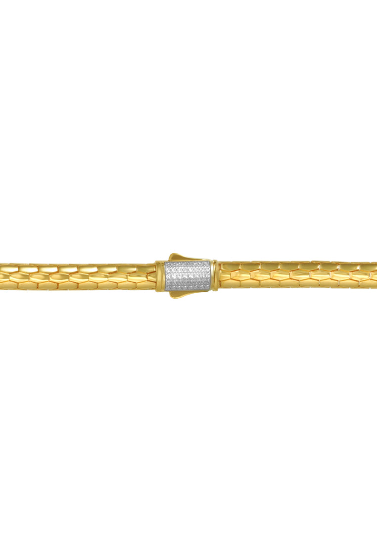 TOMEI Diamond Cut Collection Bracelet, Yellow Gold 916