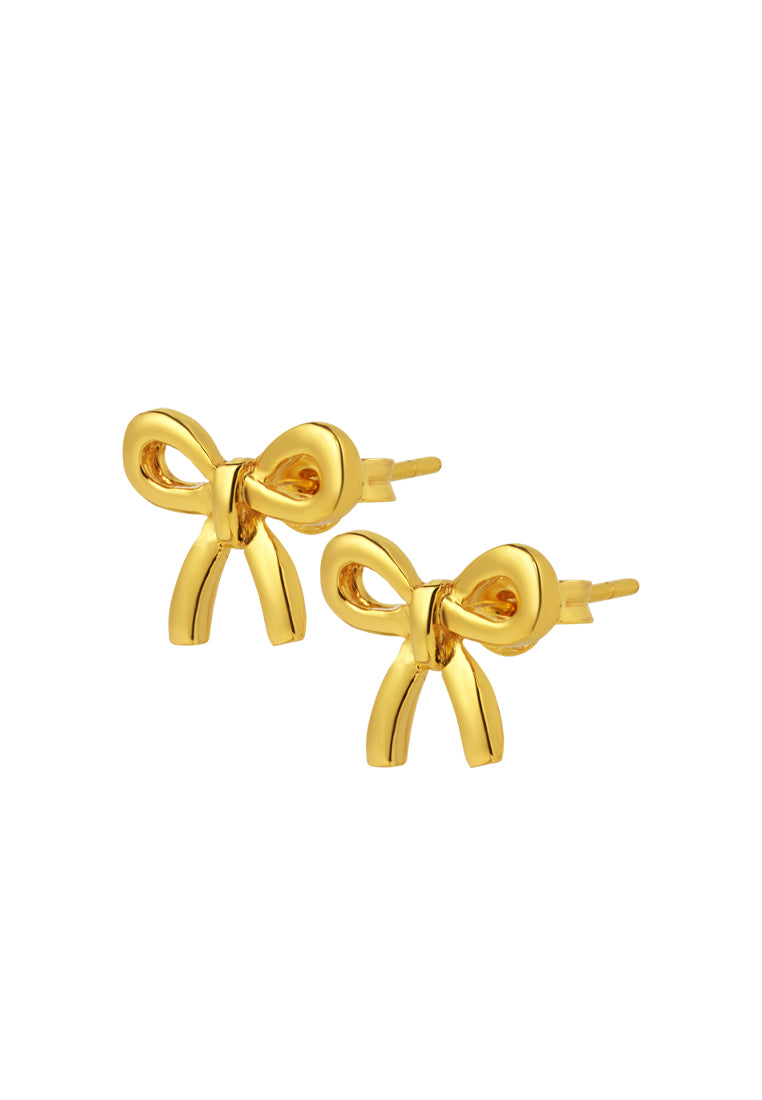 TOMEI Ribbon Earrings, Yellow Gold 916