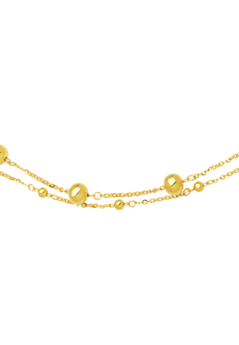 TOMEI Double-Strand Bead Bracelet, Yellow Gold 916