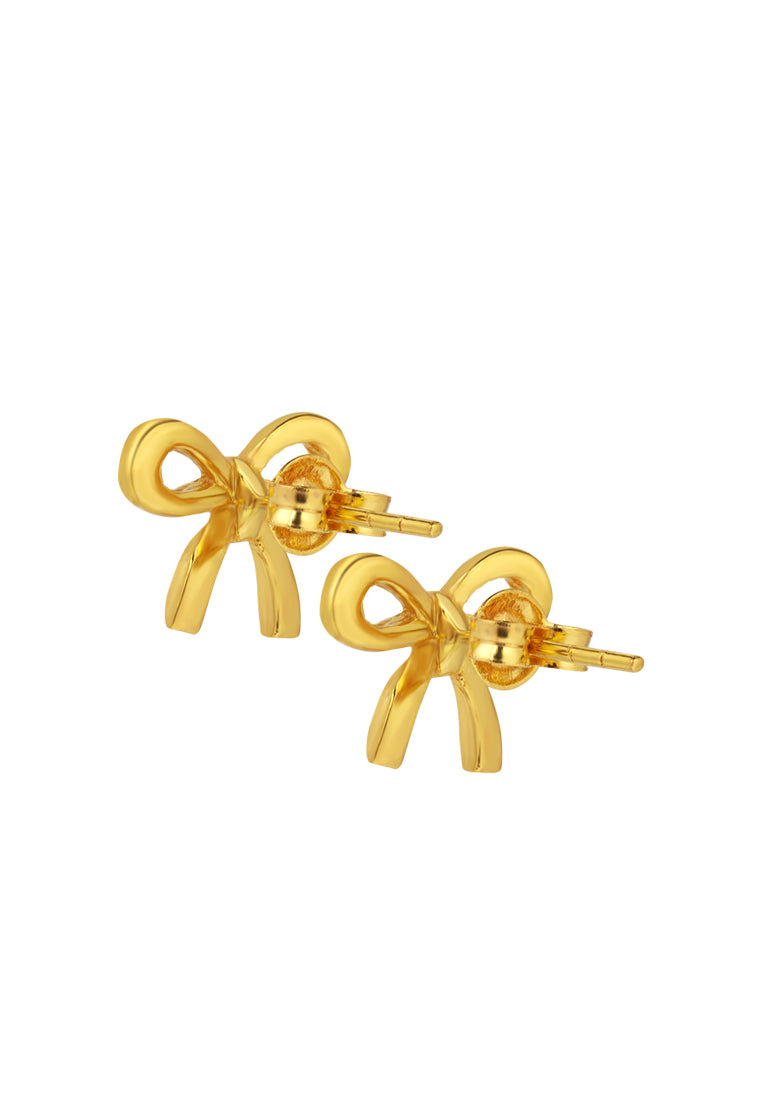 TOMEI Ribbon Earrings, Yellow Gold 916