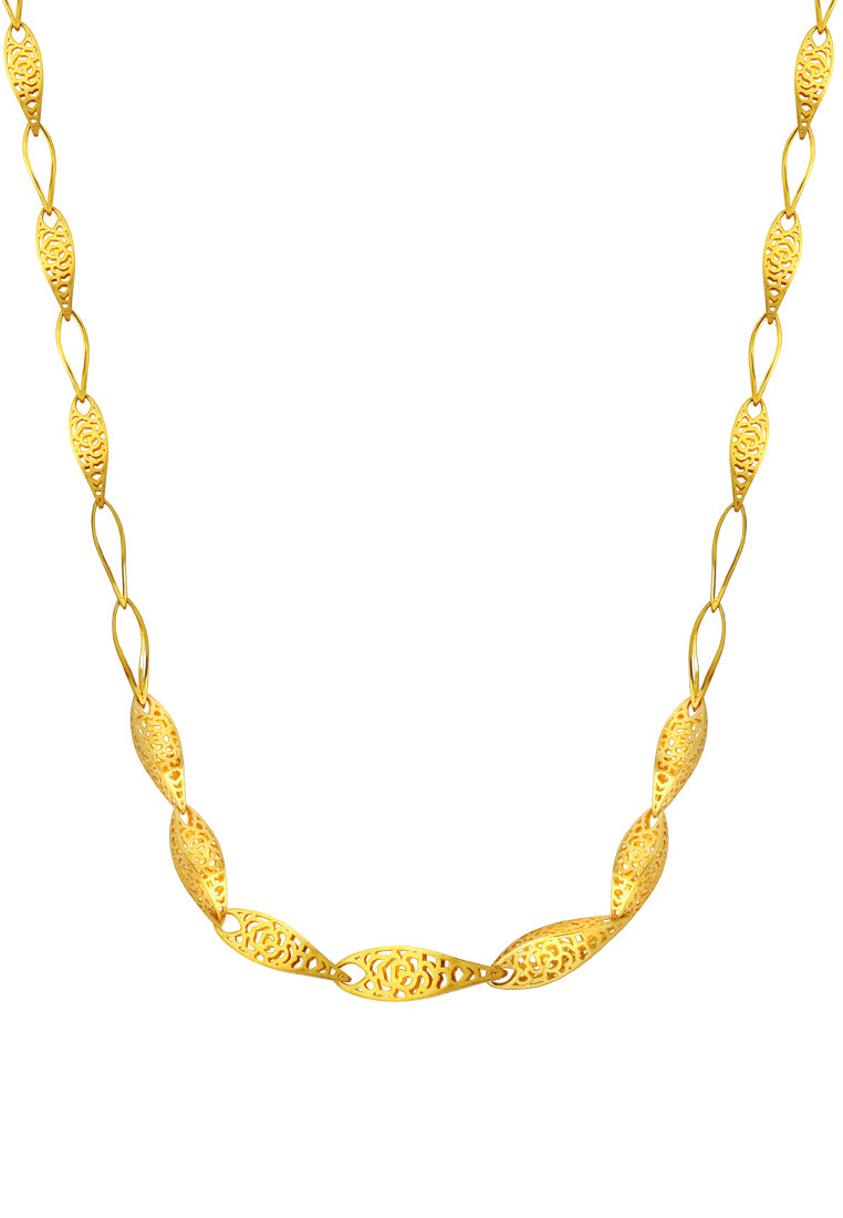 TOMEI Sri Puteri, The Mawar Series Necklace, Yellow Gold 916