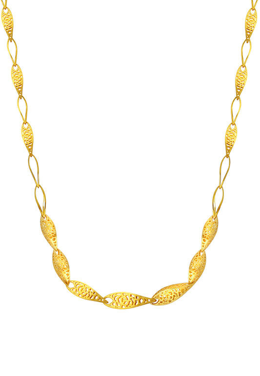 TOMEI Sri Puteri, The Mawar Series Necklace, Yellow Gold 916