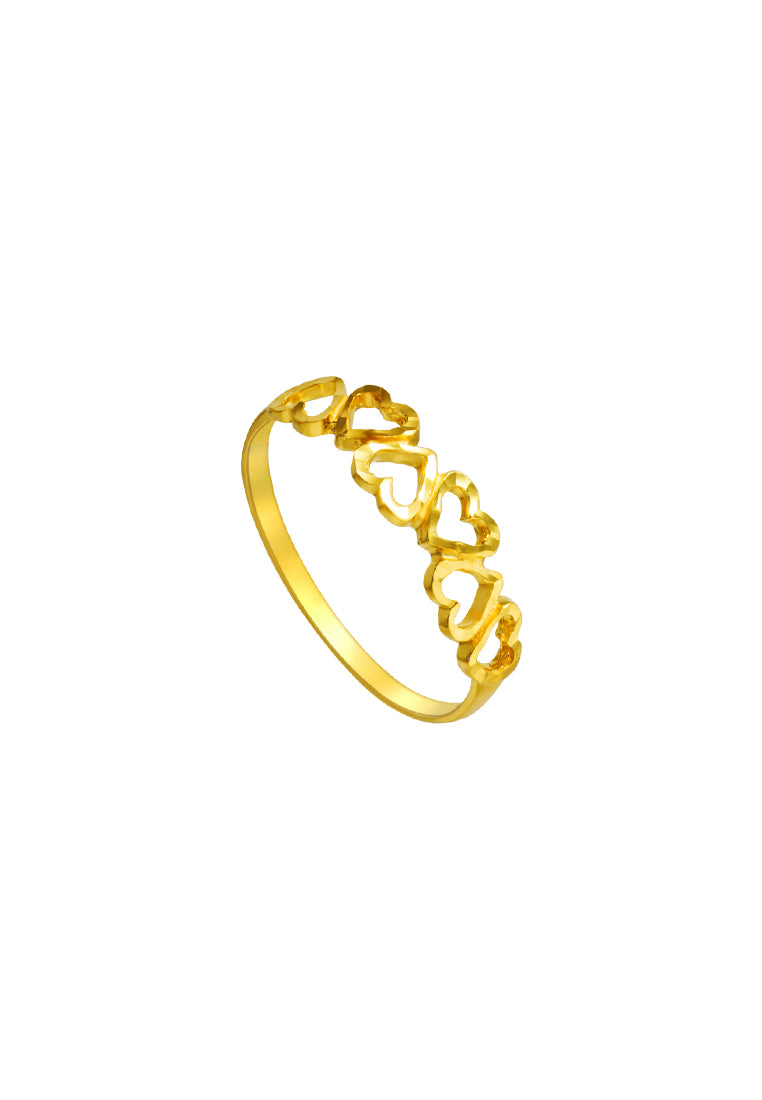 TOMEI Dainty Love Ring, Yellow Gold 916