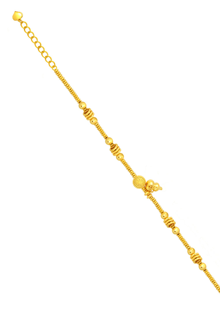 TOMEI Antique Gold Series Gourd Bracelet, Yellow Gold 999