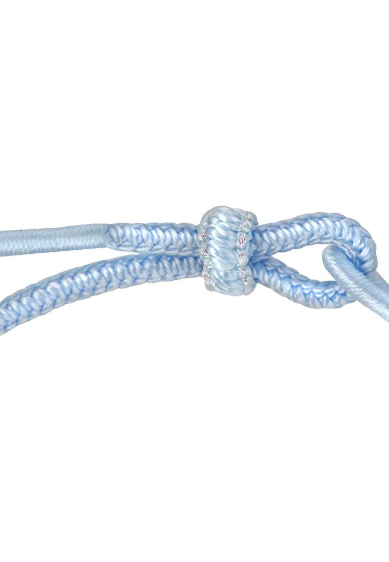 TOMEI X Sanrio Cinnamoroll 5D Charm with Blue Rope Bracelet, Yellow Gold 999