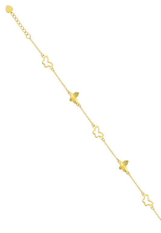 TOMEI Butterflies Bracelet, Yellow Gold 916