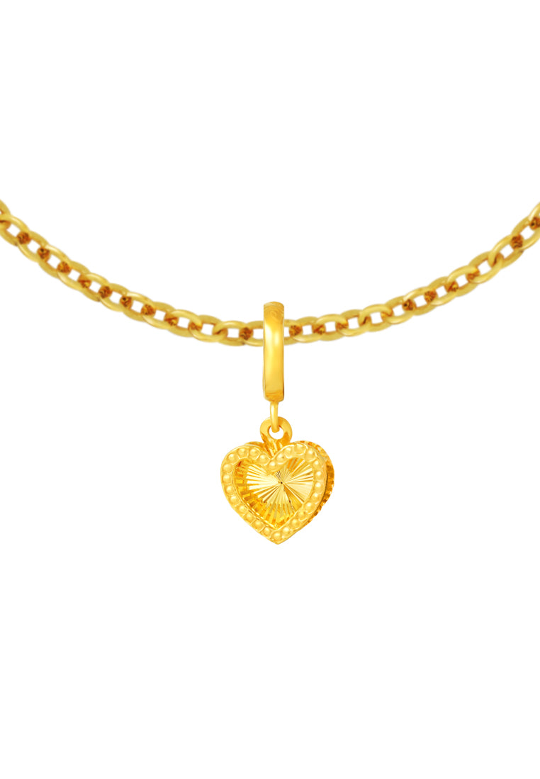 TOMEI Heart Charm, Yellow Gold 916