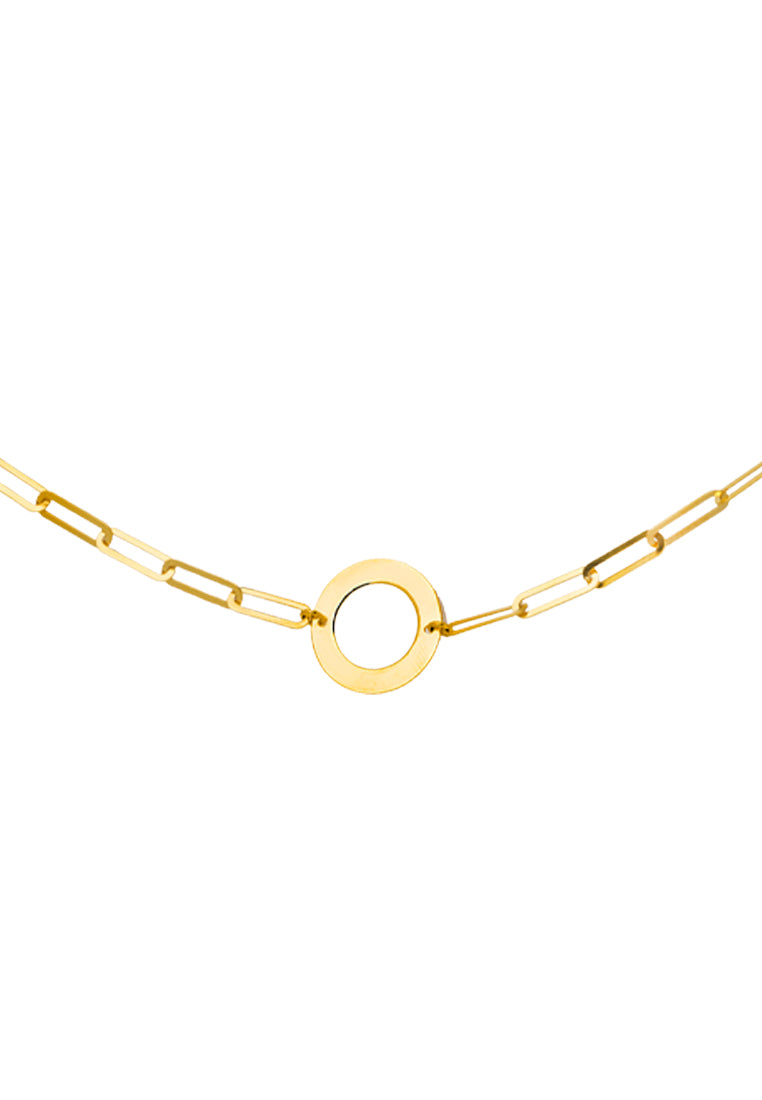 TOMEI Lusso Italia Circle Linked Bracelet, Yellow Gold 916