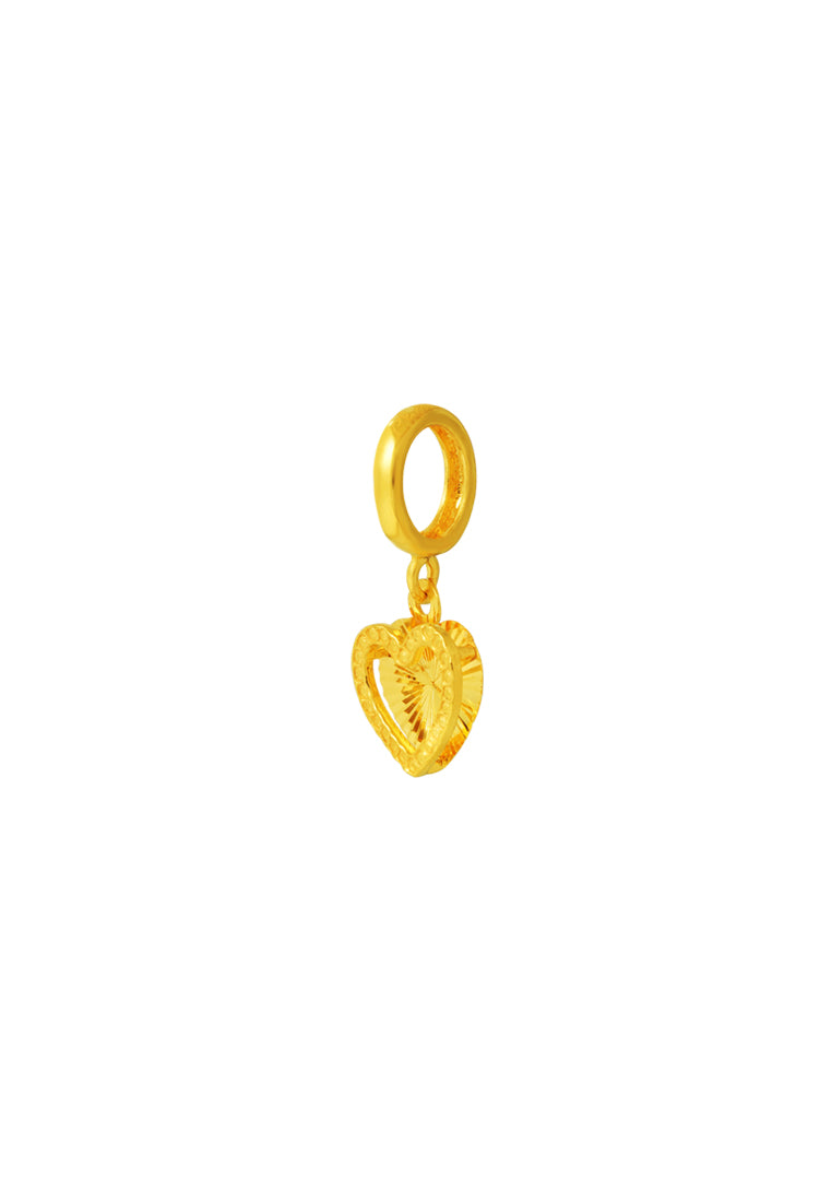 TOMEI Heart Charm, Yellow Gold 916