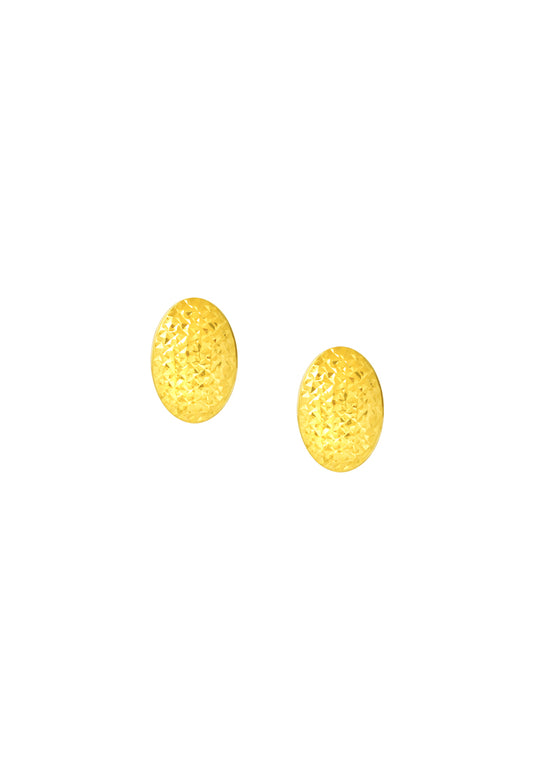 TOMEI Lusso Italia Button Earrings, Yellow Gold 916