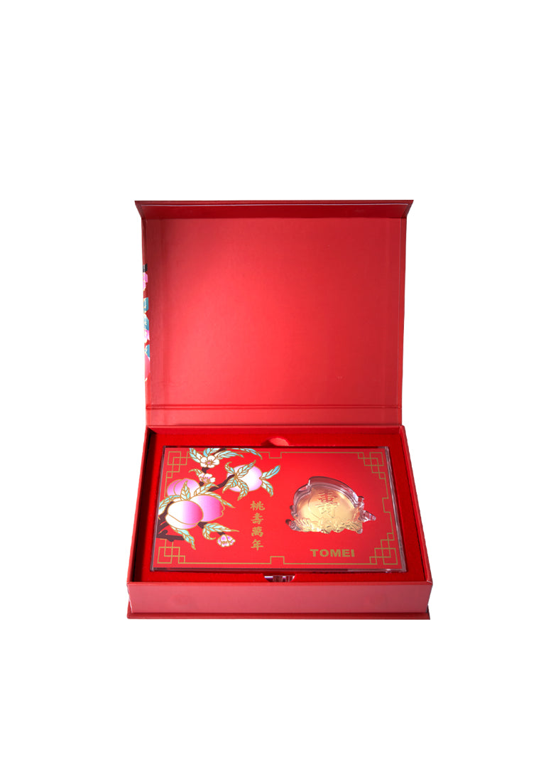 TOMEI Peach Fruit Gold Wafer 0.5G, Yellow Gold 9999