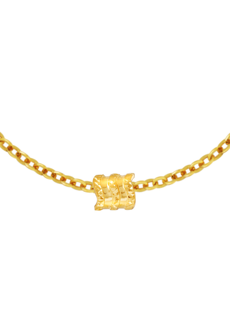 TOMEI Mini Tube Charm, Yellow Gold 916