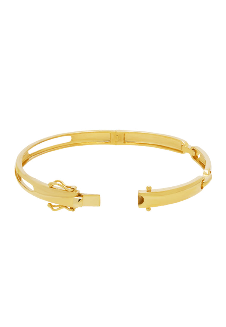 TOMEI Simplicity Linked Bangle, Yellow Gold 916