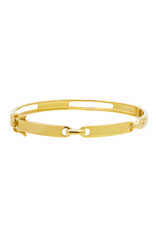 TOMEI Simplicity Linked Bangle, Yellow Gold 916