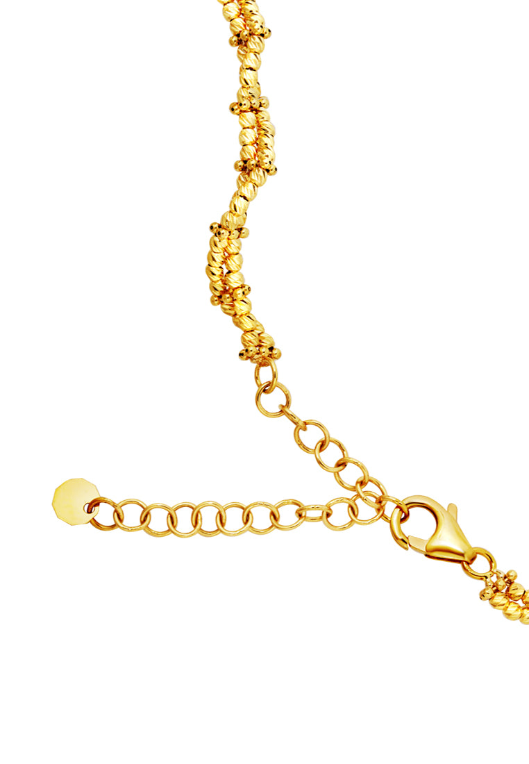 TOMEI Lusso Italia Tri-Tone Floral Necklace, Yellow Gold 916