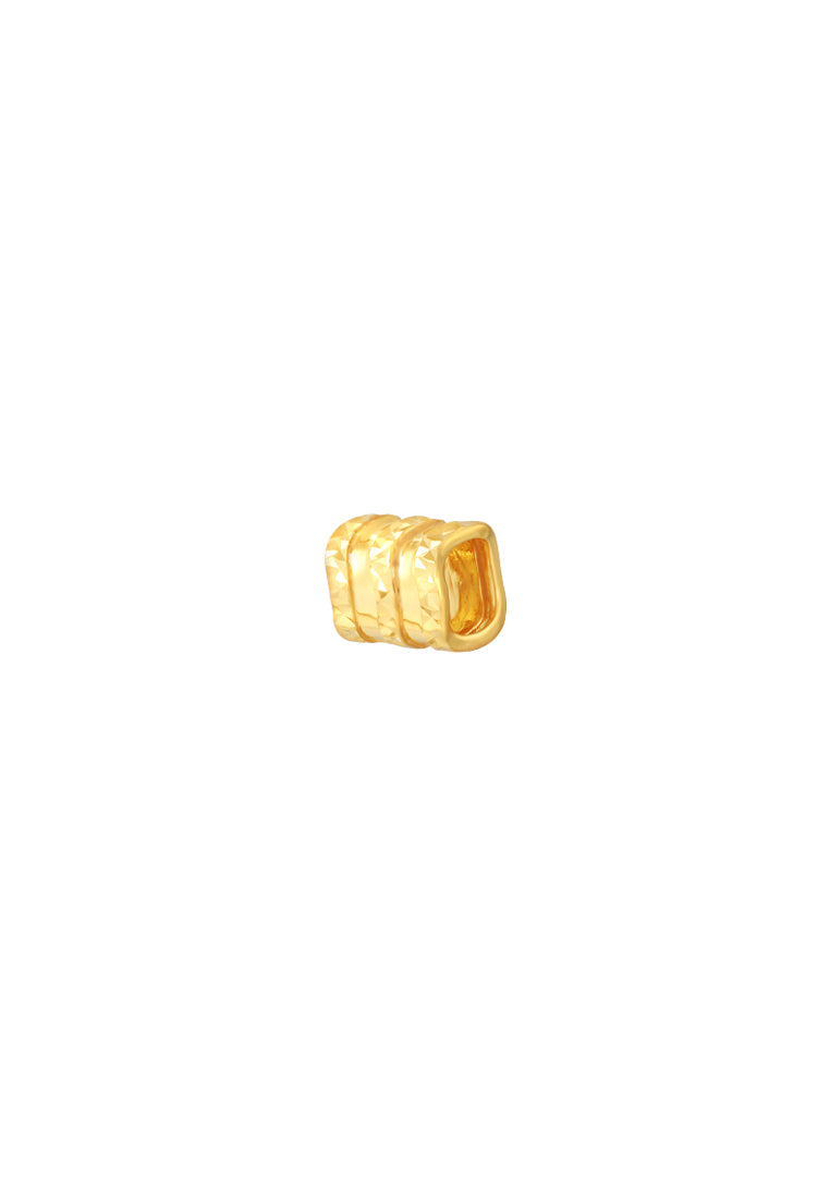 TOMEI Mini Tube Charm, Yellow Gold 916