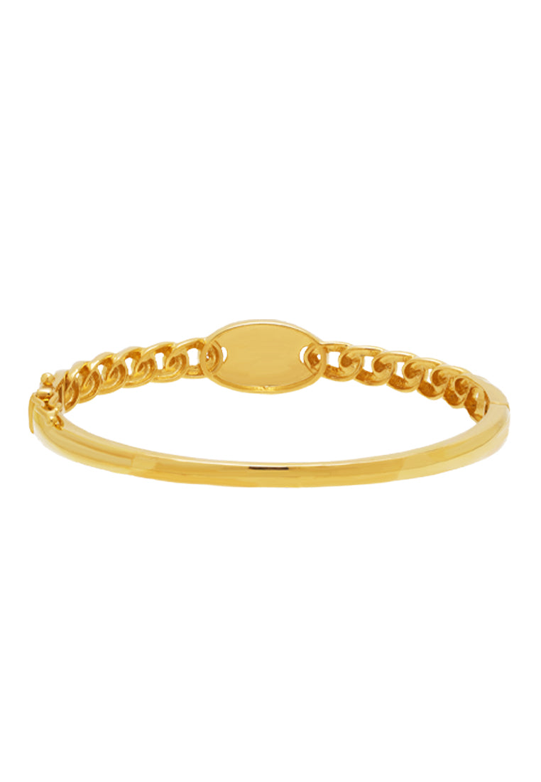 TOMEI Linked at the Center Bangle, Yellow Gold 916