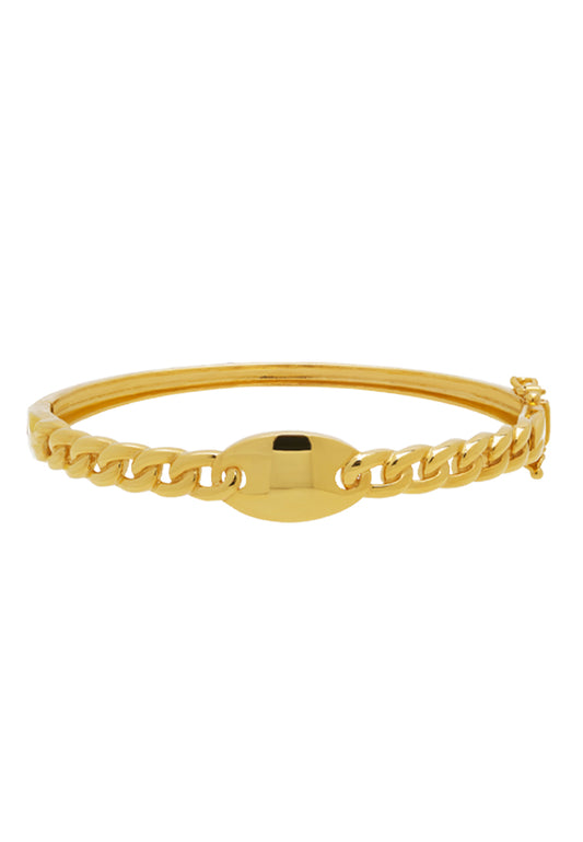 TOMEI Linked at the Center Bangle, Yellow Gold 916