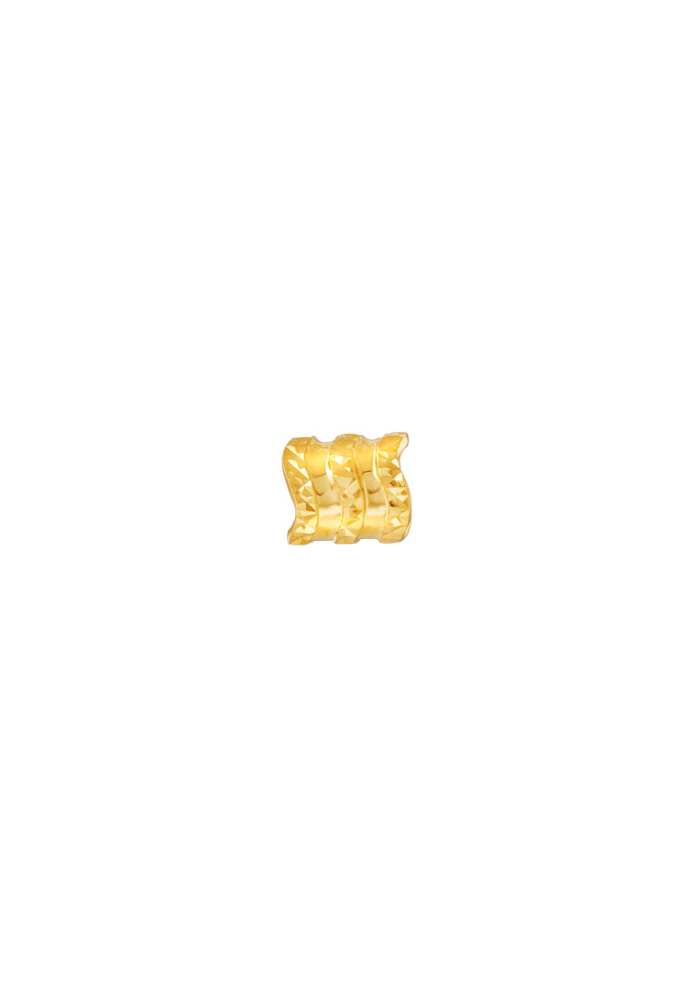 TOMEI Mini Tube Charm, Yellow Gold 916