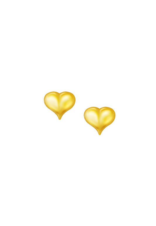 TOMEI Lusso Italia Heart Earrings, Yellow Gold 916