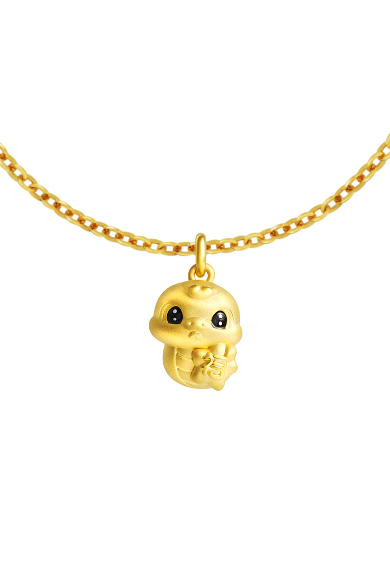 TOMEI Prosperity Snake Pendant, Yellow Gold 999 (5D)