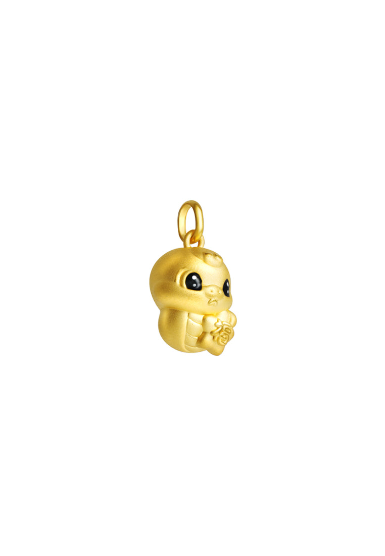 TOMEI Prosperity Snake Pendant, Yellow Gold 999 (5D)