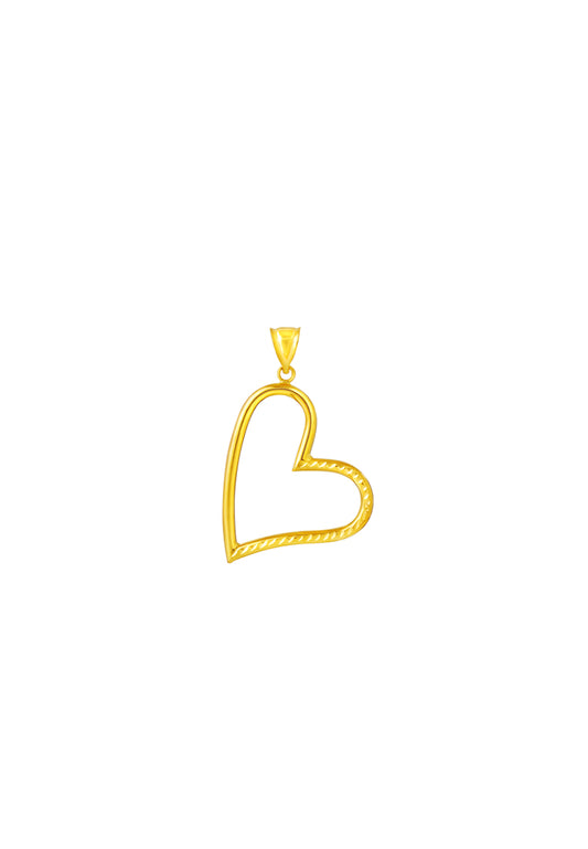 TOMEI Lusso Italia Love Frame Pendant, Yellow Gold 916