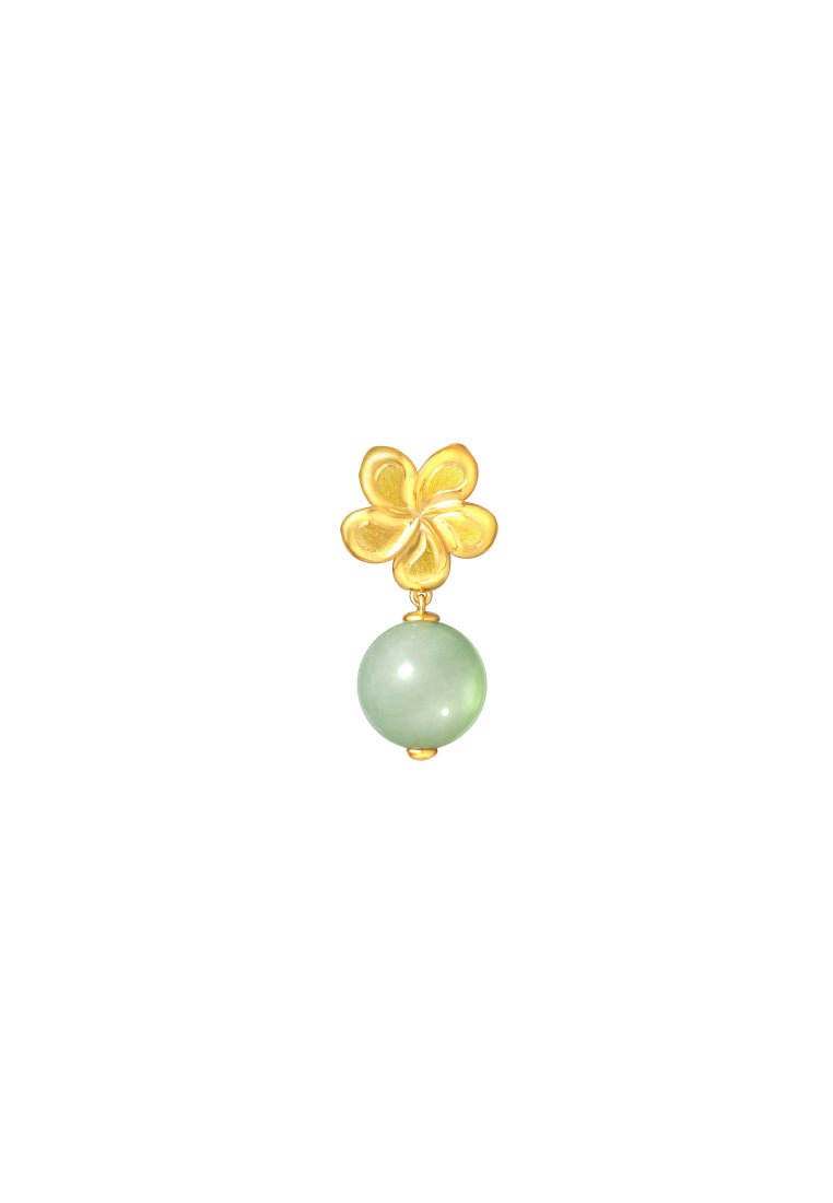 TOMEI The Flower Jade Pendant, Yellow Gold 916