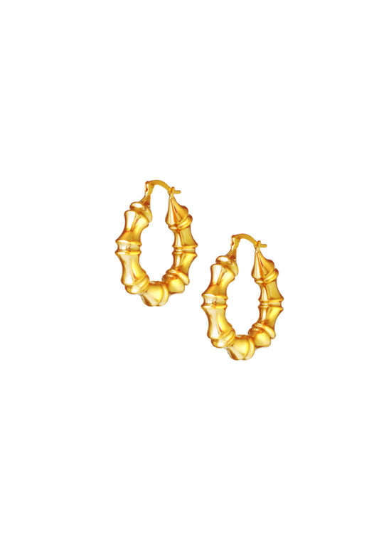 TOMEI Lusso Italia Sturdy Hoop Earrings, Yellow Gold 916