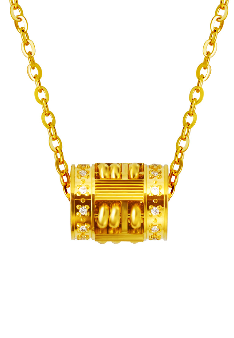 TOMEI Abacus Necklace, Yellow Gold 999