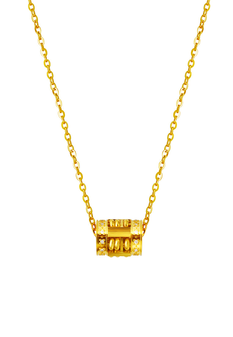 TOMEI Abacus Necklace, Yellow Gold 999
