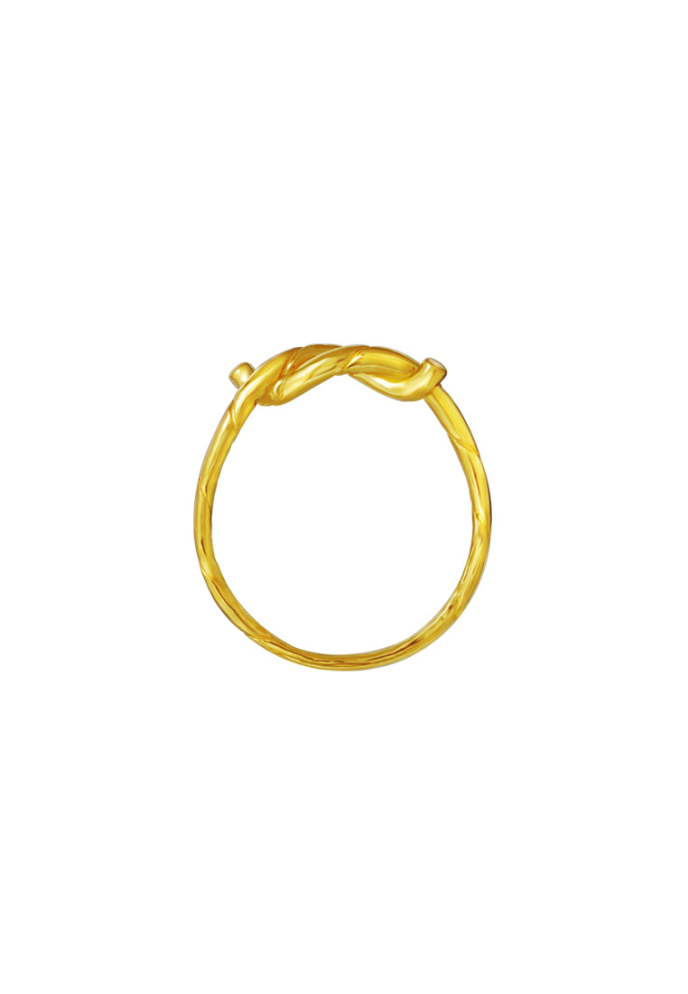 TOMEI Twisted Ring, Yellow Gold 916