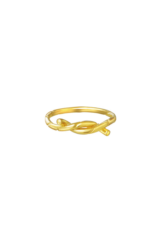 TOMEI Twisted Ring, Yellow Gold 916
