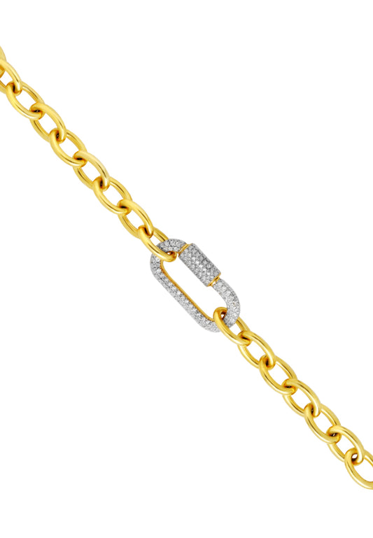 TOMEI Diamond Cut Collection Linked Bracelet, Yellow Gold 916
