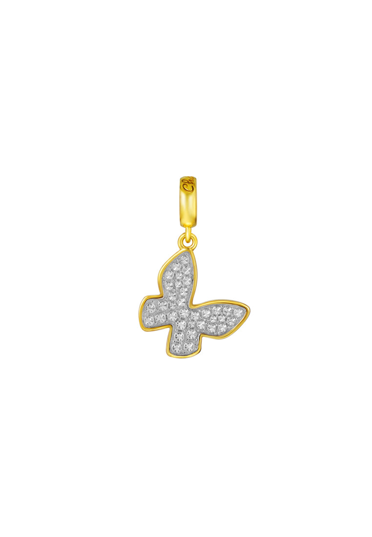 TOMEI Chomel Collection Butterfly Charm, Yellow Gold 916