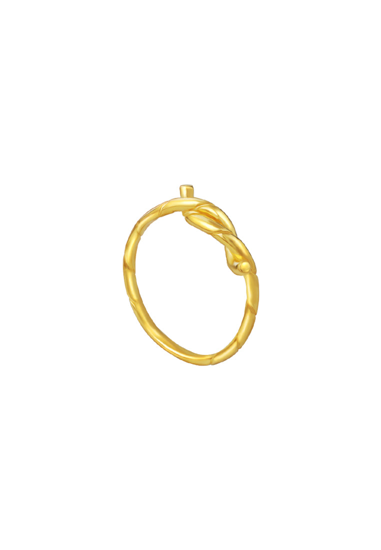 TOMEI Twisted Ring, Yellow Gold 916